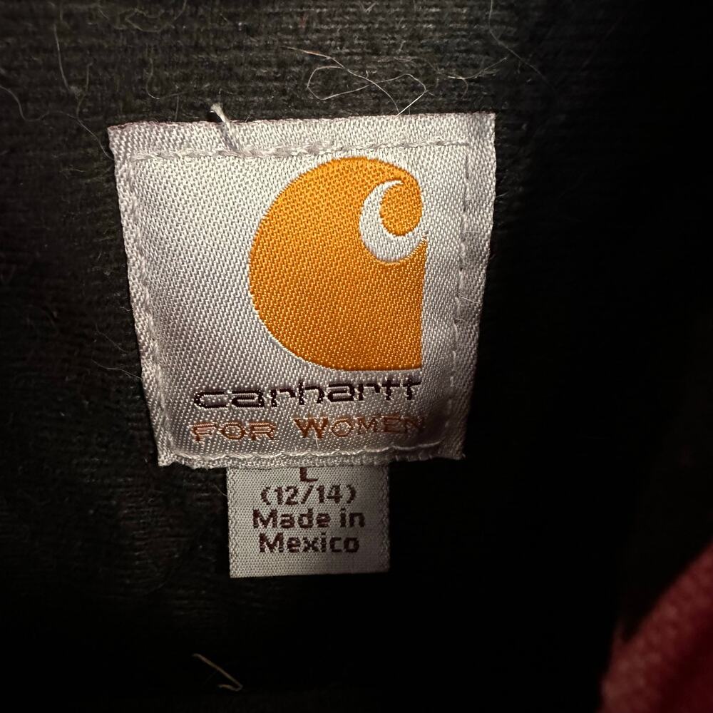 Vintage Carhartt Women's Hooded Active Jacket Crapapple Pink Size Large RARE - Picture 12 of 13